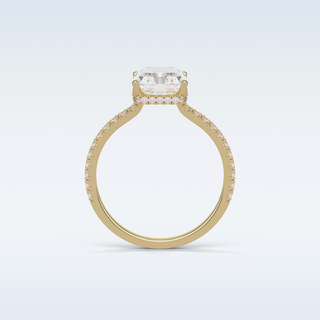 2.43 CT Hidden Halo Engagement Ring Featuring Radiant Moissanite