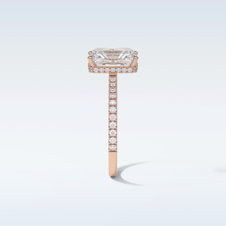 2.43 CT Hidden Halo Engagement Ring Featuring Radiant Moissanite