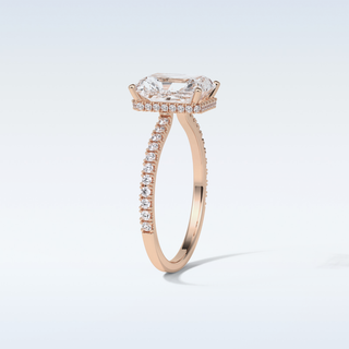 2.43 CT Hidden Halo Engagement Ring Featuring Radiant Moissanite