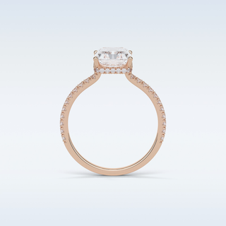 2.43 CT Hidden Halo Engagement Ring Featuring Radiant Moissanite