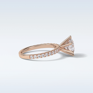 2.30 CT Pave Engagement Ring Featuring Round Moissanite