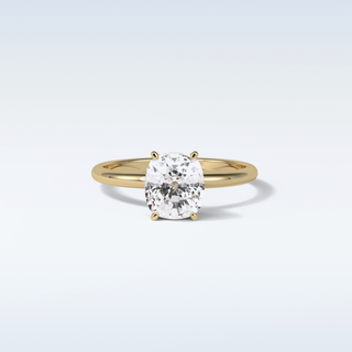 2.35 CT Solitaire Engagement Ring Featuring Cushion Moissanite