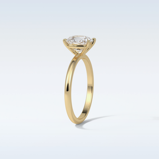 2.35 CT Solitaire Engagement Ring Featuring Cushion Moissanite