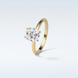 2.35 CT Solitaire Engagement Ring Featuring Cushion Moissanite