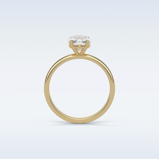 2.35 CT Solitaire Engagement Ring Featuring Cushion Moissanite