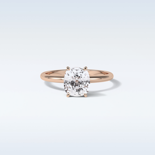 2.35 CT Solitaire Engagement Ring Featuring Cushion Moissanite