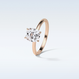 2.35 CT Solitaire Engagement Ring Featuring Cushion Moissanite