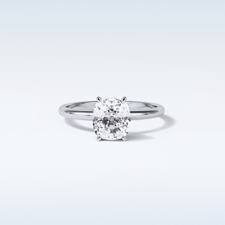 2.35 CT Solitaire Engagement Ring Featuring Cushion Moissanite
