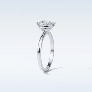2.35 CT Solitaire Engagement Ring Featuring Cushion Moissanite