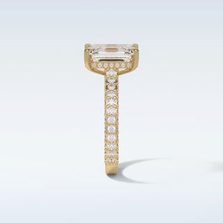 3.24 CT Hidden Halo Engagement Ring Featuring Emerald Moissanite