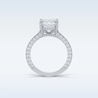 3.24 CT Hidden Halo Engagement Ring Featuring Emerald Moissanite