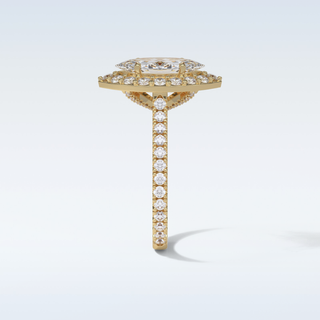 1.58 CT Halo Engagement Ring Featuring Marquise Moissanite