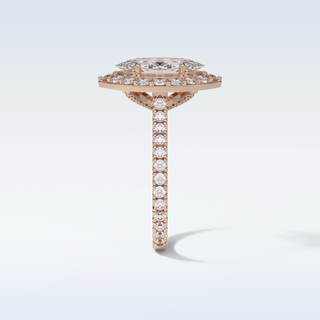 1.58 CT Halo Engagement Ring Featuring Marquise Moissanite