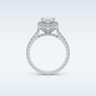 1.58 CT Halo Engagement Ring Featuring Marquise Moissanite