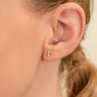 1.0 CT Round Bezel Solitaire Lab Grown Diamond Earrings