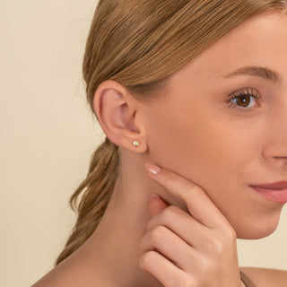 1.0 CT Round Bezel Solitaire Lab Grown Diamond Earrings