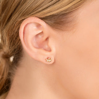 1.0 CT Round Bezel Solitaire Lab Grown Diamond Earrings