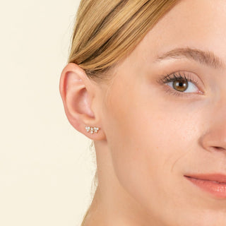 1.0 CT Round Bezel Solitaire Lab Grown Diamond Earrings