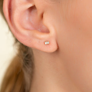 1.0 CT Round Bezel Solitaire Lab Grown Diamond Earrings