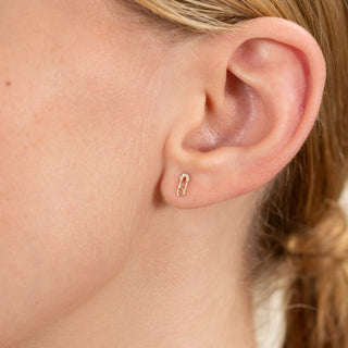 1.0 CT Round Bezel Solitaire Lab Grown Diamond Earrings