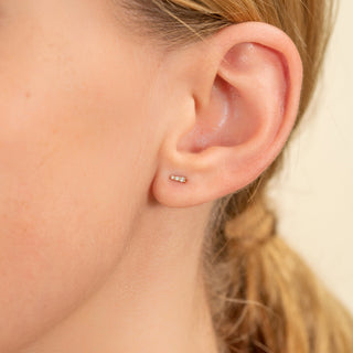 1.0 CT Round Bezel Solitaire Lab Grown Diamond Earrings