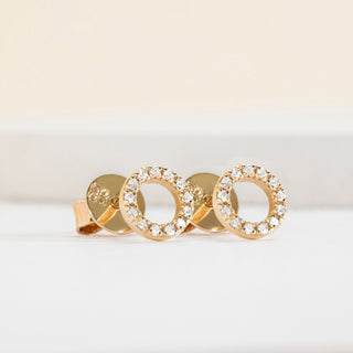 1.0 CT Round Bezel Solitaire Lab Grown Diamond Earrings