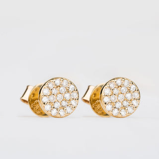 1.0 CT Round Bezel Solitaire Lab Grown Diamond Earrings