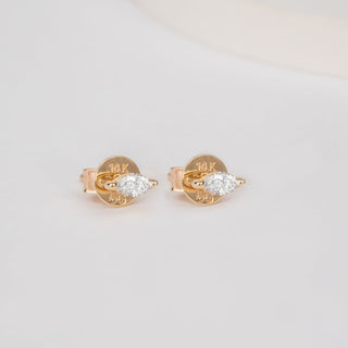1.0 CT Round Bezel Solitaire Lab Grown Diamond Earrings