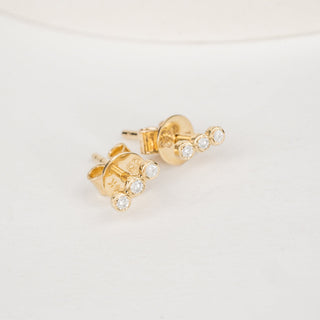 1.0 CT Round Bezel Solitaire Lab Grown Diamond Earrings