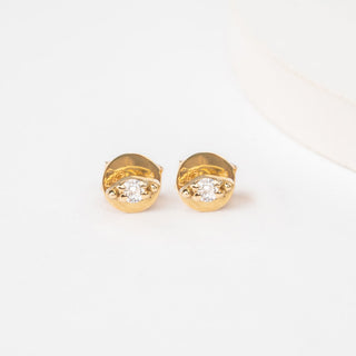 1.0 CT Round Bezel Solitaire Lab Grown Diamond Earrings