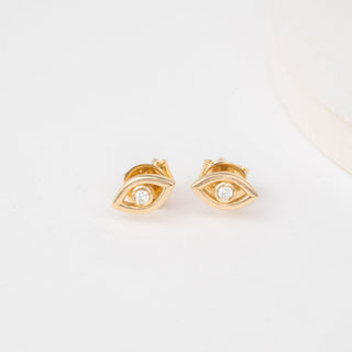 1.0 CT Round Bezel Solitaire Lab Grown Diamond Earrings