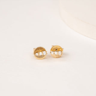 1.0 CT Round Bezel Solitaire Lab Grown Diamond Earrings