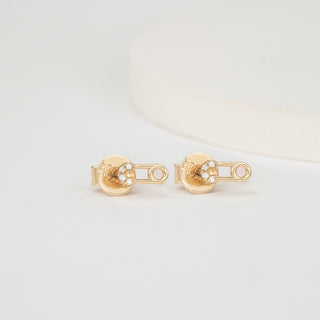 1.0 CT Round Bezel Solitaire Lab Grown Diamond Earrings