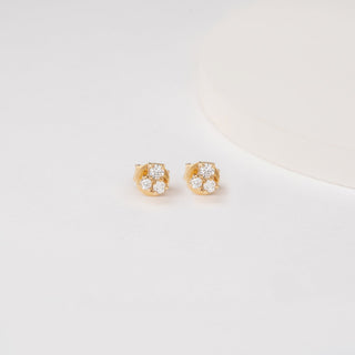 1.0 CT Round Bezel Solitaire Lab Grown Diamond Earrings
