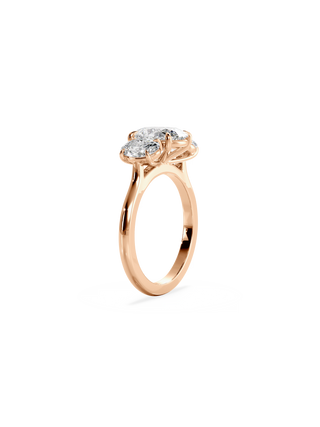 2 CT Round Three Stones Lab Grown Diamond Engagement Ring