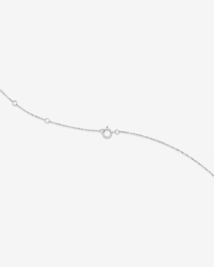 0.05 TCW Round Cut Butterfly Style Moissanite Necklace 4