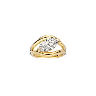Timeless 1.2 CT Marquise Cut Double Shank Solitaire Lab Grown Diamond Engagement Ring