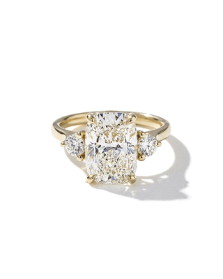 Emerald Pave Engagement Ring – 1 CT Lab Grown Diamond