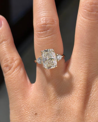 Emerald Pave Engagement Ring – 1 CT Lab Grown Diamond