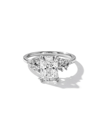 Emerald Pave Engagement Ring – 1 CT Lab Grown Diamond