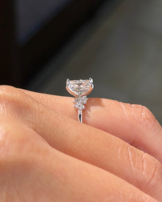 Emerald Pave Engagement Ring – 1 CT Lab Grown Diamond