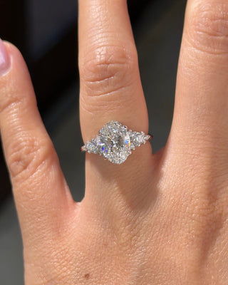 Emerald Pave Engagement Ring – 1 CT Lab Grown Diamond