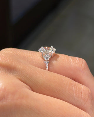 Emerald Pave Engagement Ring – 1 CT Lab Grown Diamond