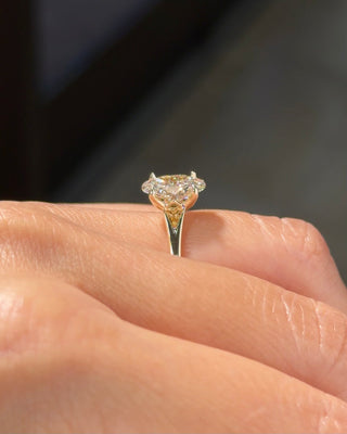 Emerald Pave Engagement Ring – 1 CT Lab Grown Diamond
