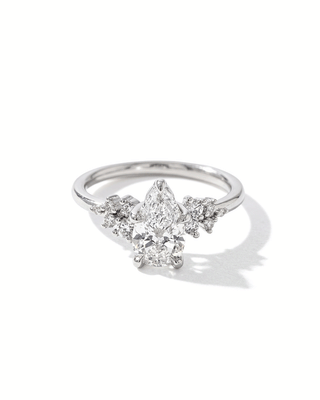 Emerald Pave Engagement Ring – 1 CT Lab Grown Diamond