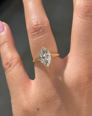 Emerald Pave Engagement Ring – 1 CT Lab Grown Diamond
