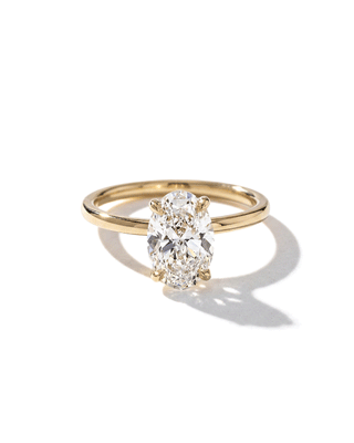 Emerald Pave Engagement Ring – 1 CT Lab Grown Diamond