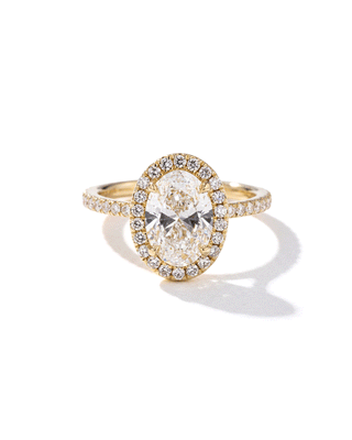 Emerald Pave Engagement Ring – 1 CT Lab Grown Diamond