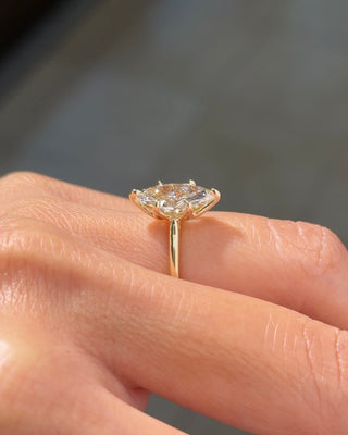 Emerald Pave Engagement Ring – 1 CT Lab Grown Diamond