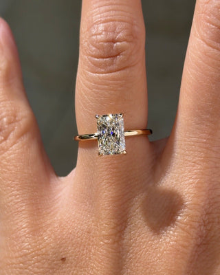 Emerald Pave Engagement Ring – 1 CT Lab Grown Diamond